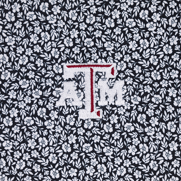 Texas A&M Cutter Buck Pike Eco Flora Print Polo
