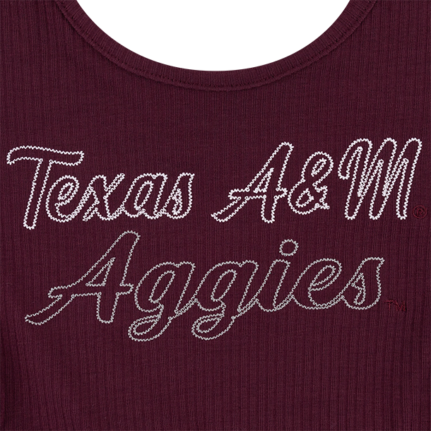 Texas A&M Colosseum Girls Ribbed Dress - Maroon