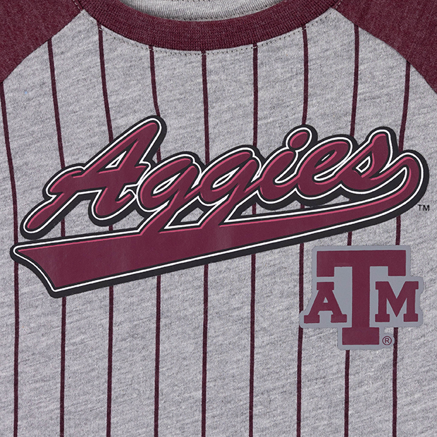 Aggies Colosseum Grey Toddler Striped T-Shirt