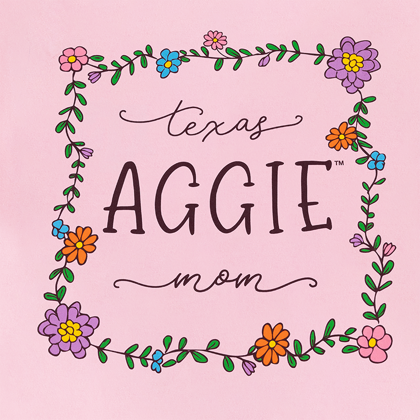 Floral Texas Aggie Mom T-Shirt