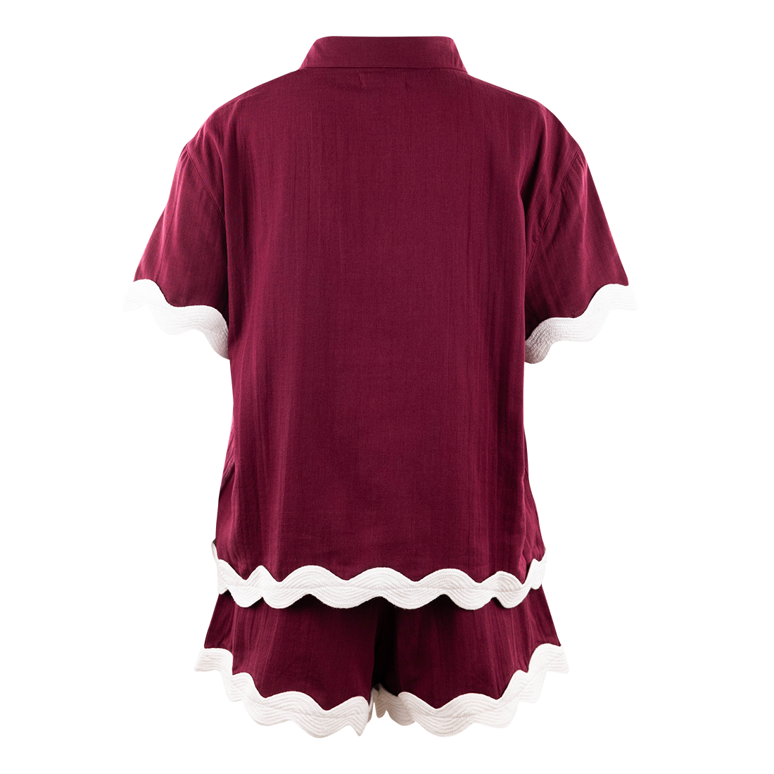 Maroon Gauze Rick Rack Set