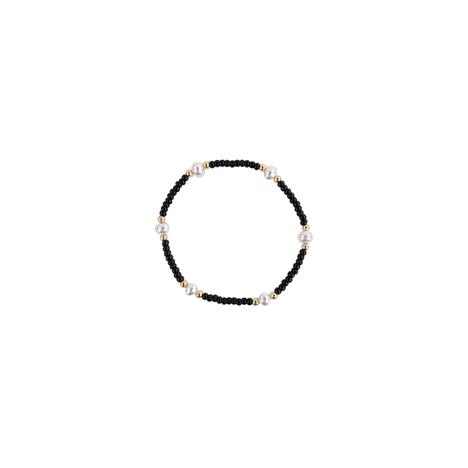 Beaded Blondes Pearl Bracelet - Black