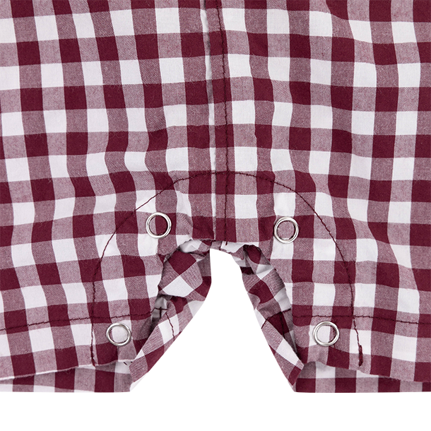 Texas A&M Collegiate Outfitters Boys Plaid Romper - Maroon