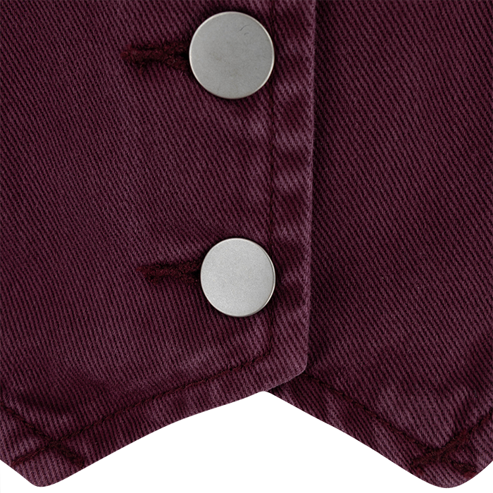 Collegiate Outfitters Denim Vest Top - Maroon