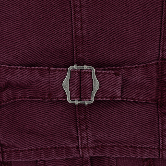 Collegiate Outfitters Denim Vest Top - Maroon