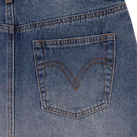 Collegiate Outfitters Denim Mini Skirt - Blue