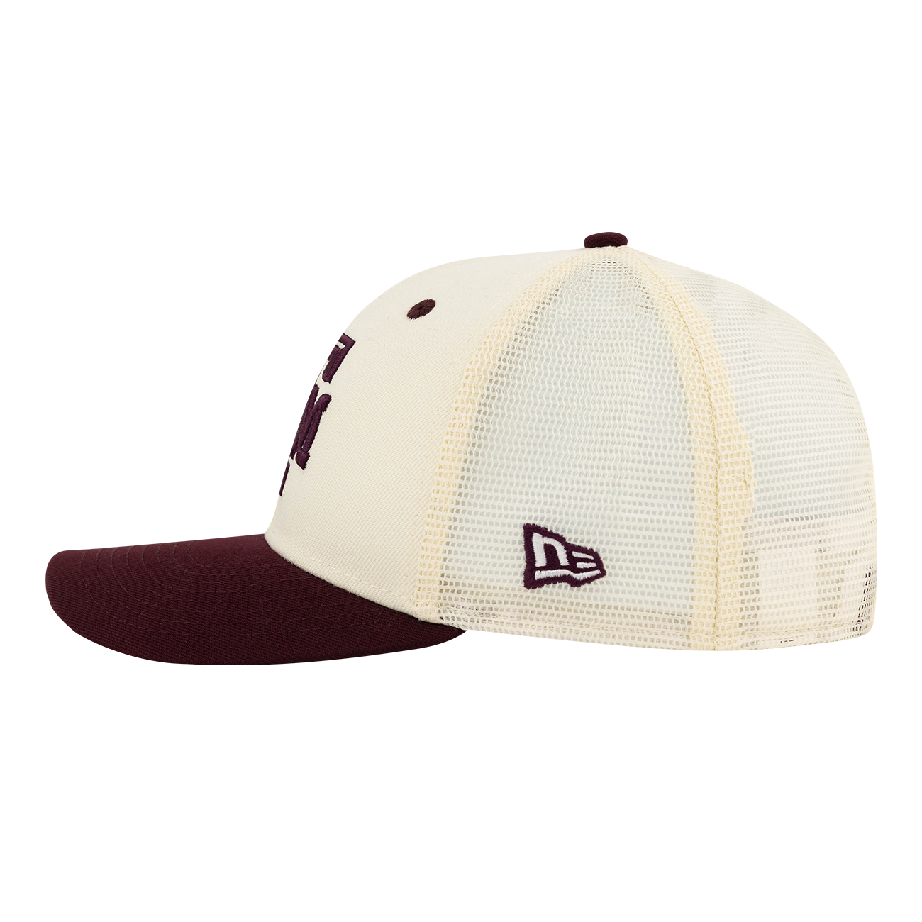 New Era Maroon and Cream ATM Mesh Back Trucker Cap