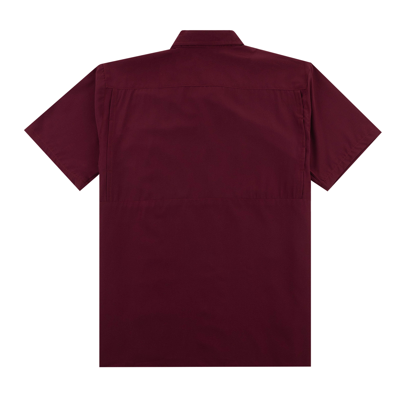 Maroon and White Guayabera Button Down