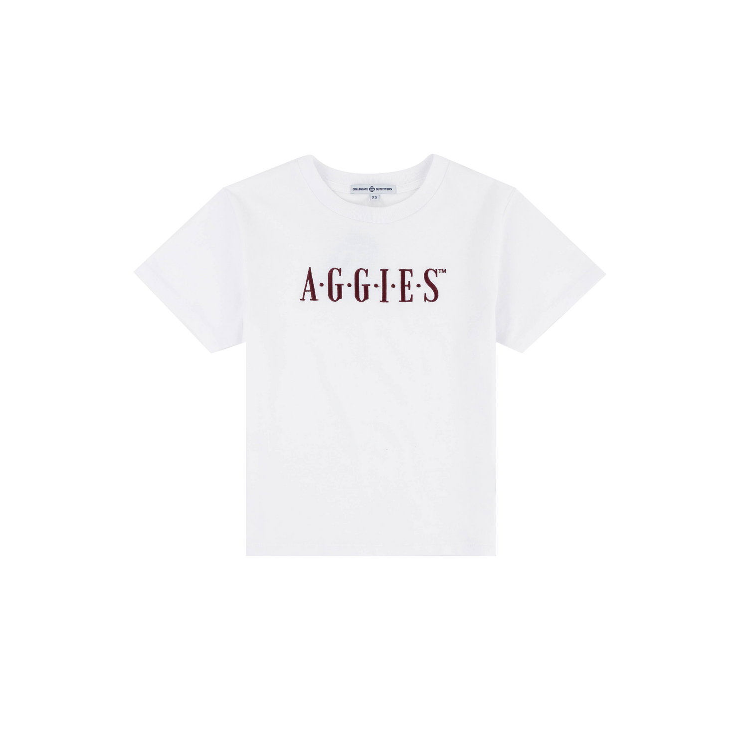 Aggies Collegiate Outfitters Baby Tee - White