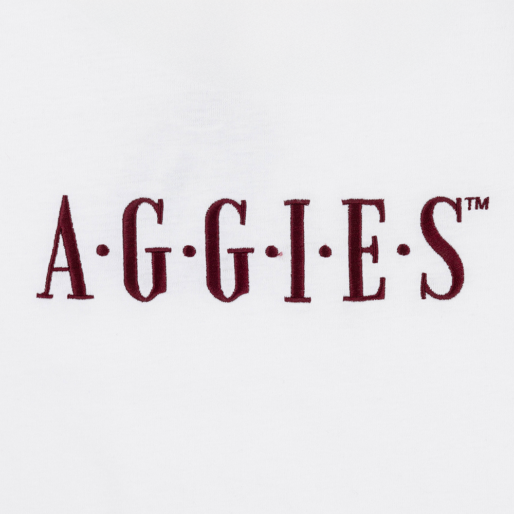 Aggies Collegiate Outfitters Baby Tee - White