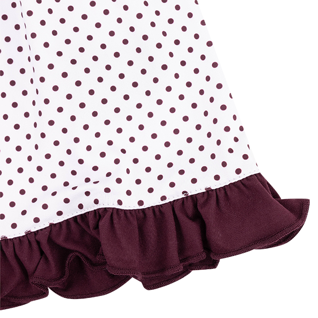 Collegiate Outfitters Reveille Polka Dot Toddler Dress in White, Size 4T, Polyester from Aggieland Outfitters