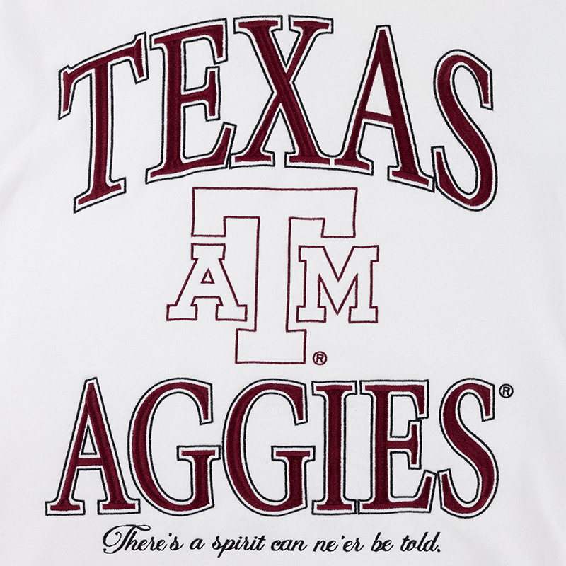 Texas A&M Aggies Collegiate Outfitters Striped Ribbed Crew