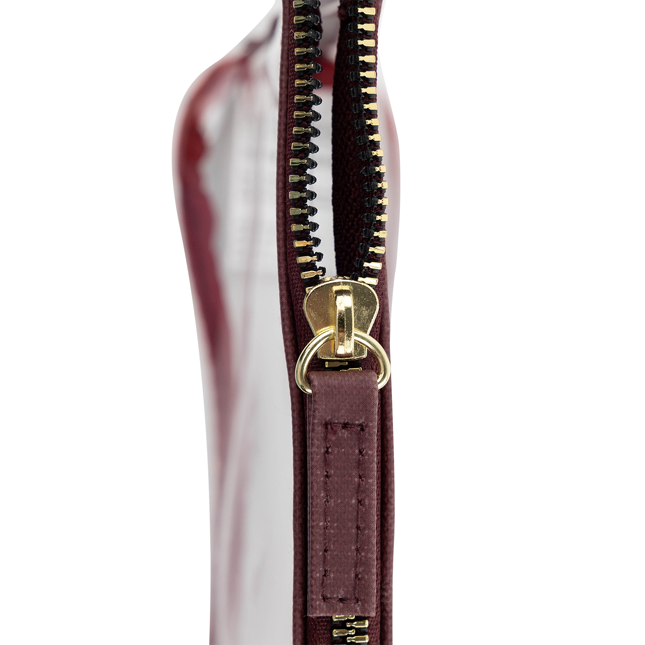 Capri Designs Small Clear Crossbody Maroon
