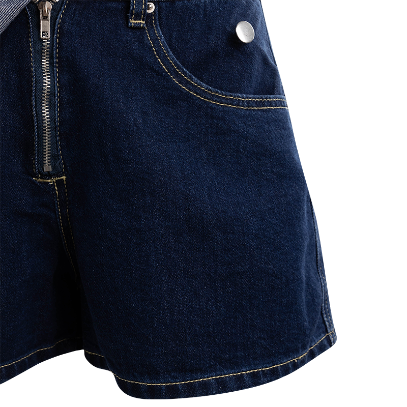 Dark Denim Wrap Tie Skort