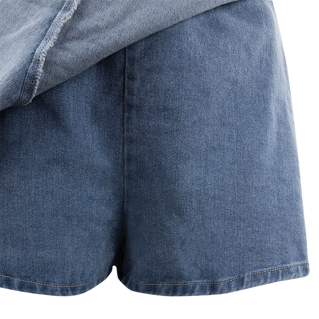 Day + Moon Light Washed Denim Skort