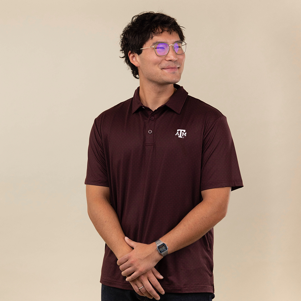 Texas A&M Collegiate Outfitters Gridiron Diamond Polo