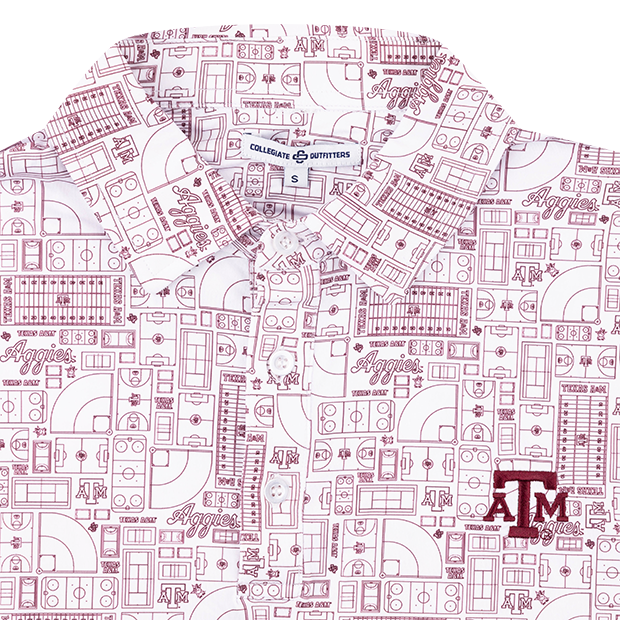 Texas A&M Collegiate Outfitters Field Map Polo