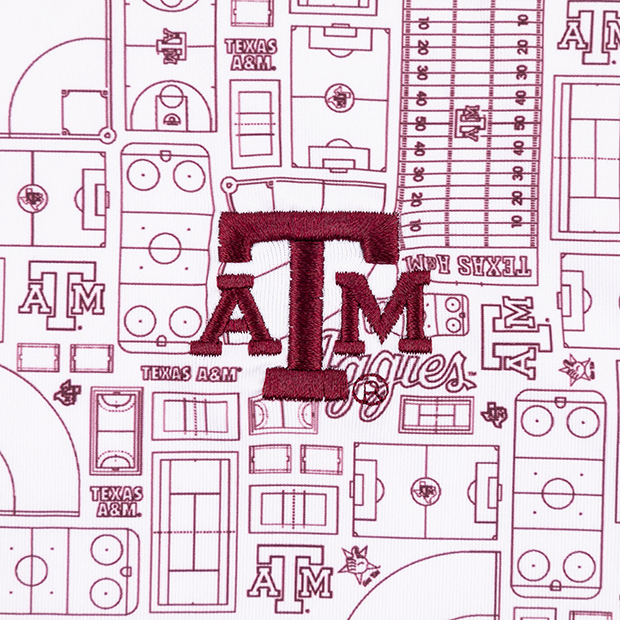 Texas A&M Collegiate Outfitters Field Map Polo