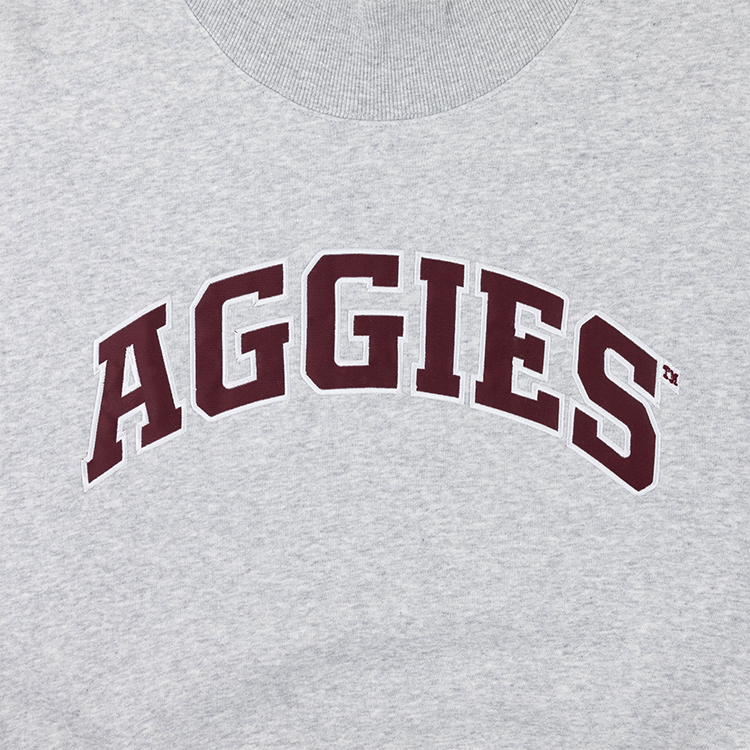 Aggies Gray Mock Neck Sweatshirt - Aggieland Outfitters Aggies Gray Mock Neck Sweatshirt - Aggieland Outfitters