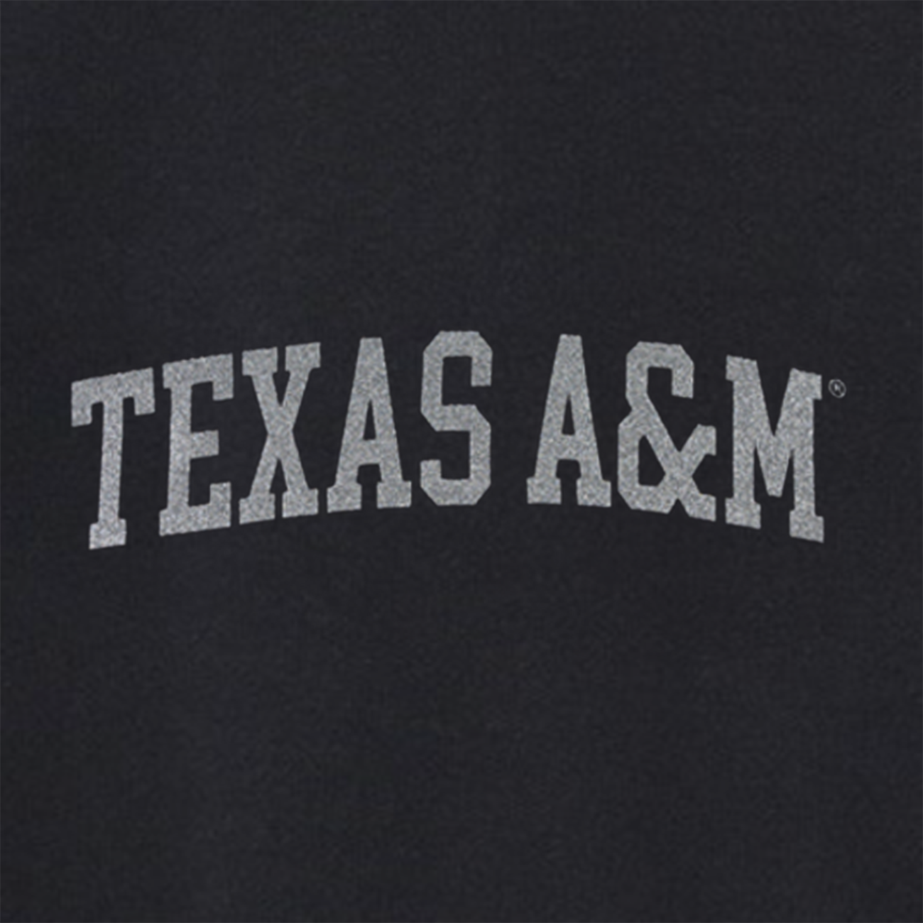 Texas A&M Black Glitter Arch Crewneck