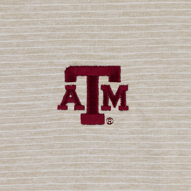 Texas A&M Peter Millar Highlands Performance Jersey Polo - Beige