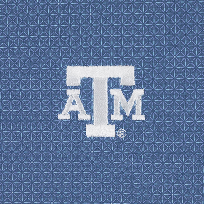 Texas A&M Peter Millar Alder Performance Polo - Blue