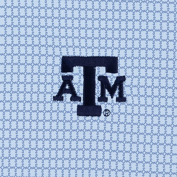 Texas A&M Peter Millar Ponte Jersey Polo - Blue