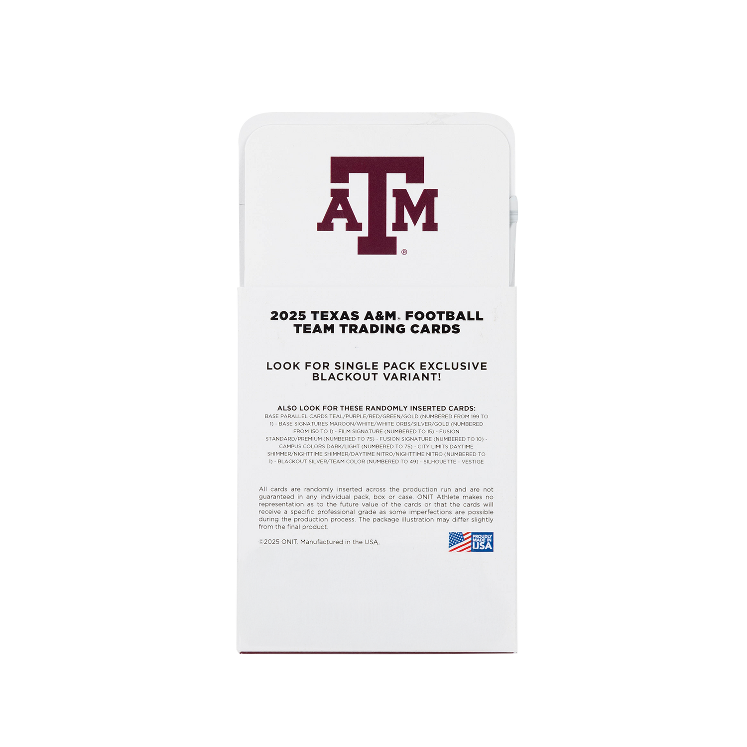 Texas A&M ONIT 2025 Team Pack Football Cards