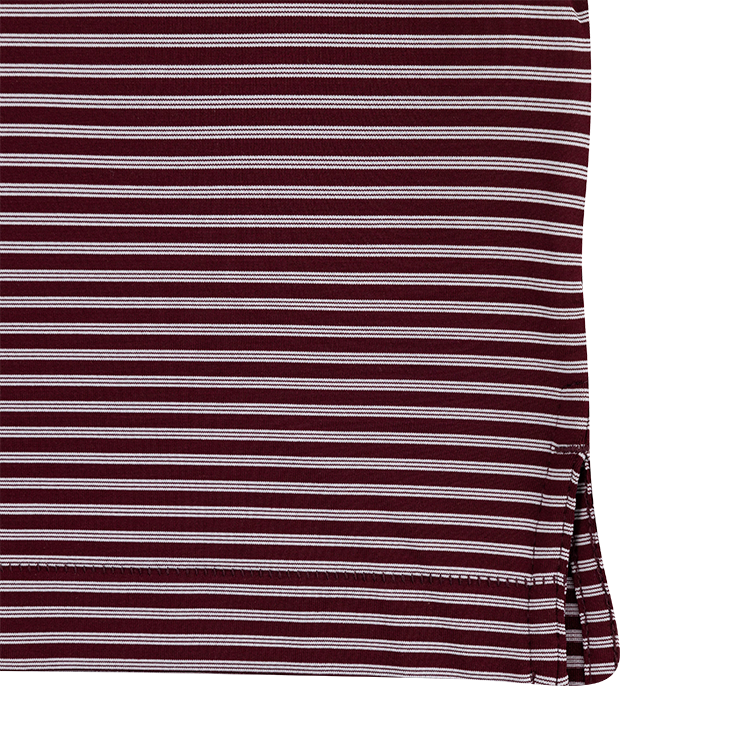 Texas A&M Peter Millar Striped Performance Polo - Maroon