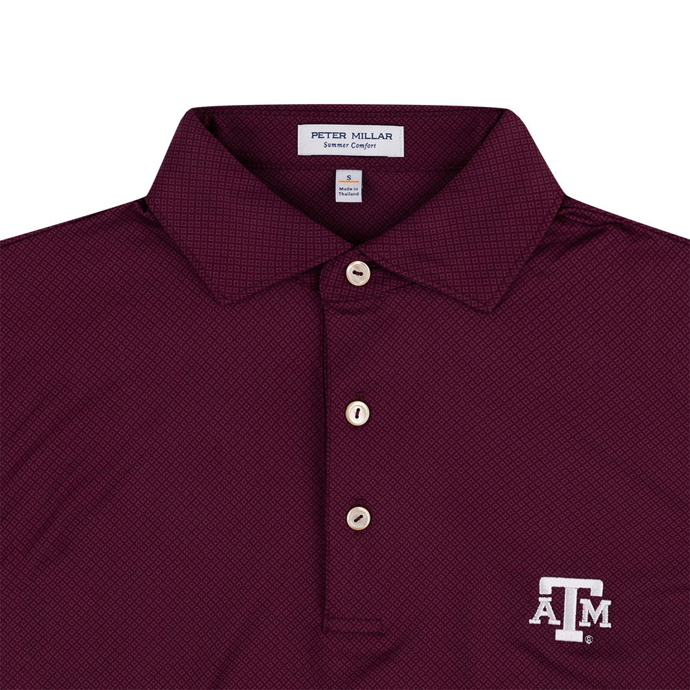 Texas A&M Peter Millar Hugo Performance Polo - Maroon