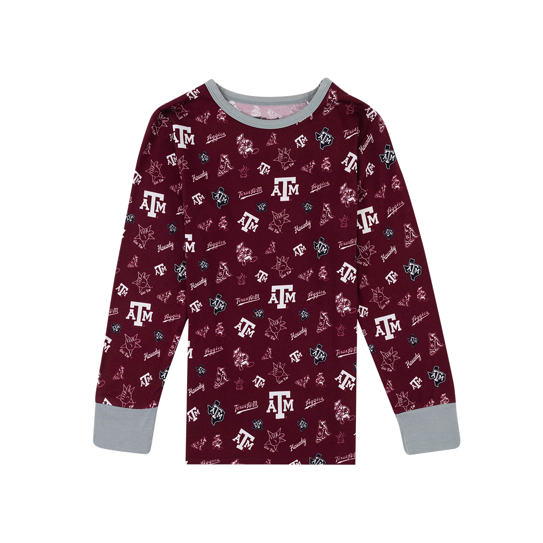Texas A&M Tailgate Tikes Two Piece Maroon Youth PJ Set