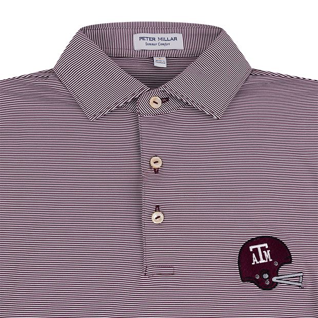 Texas A&M Peter Millar Jubilee Vintage Helmet Polo