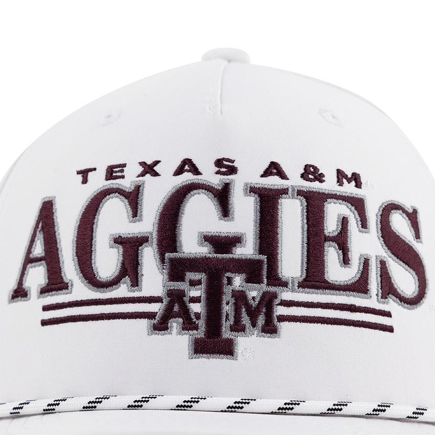 Texas A&M Zephyr Rope Snapback Hat - White