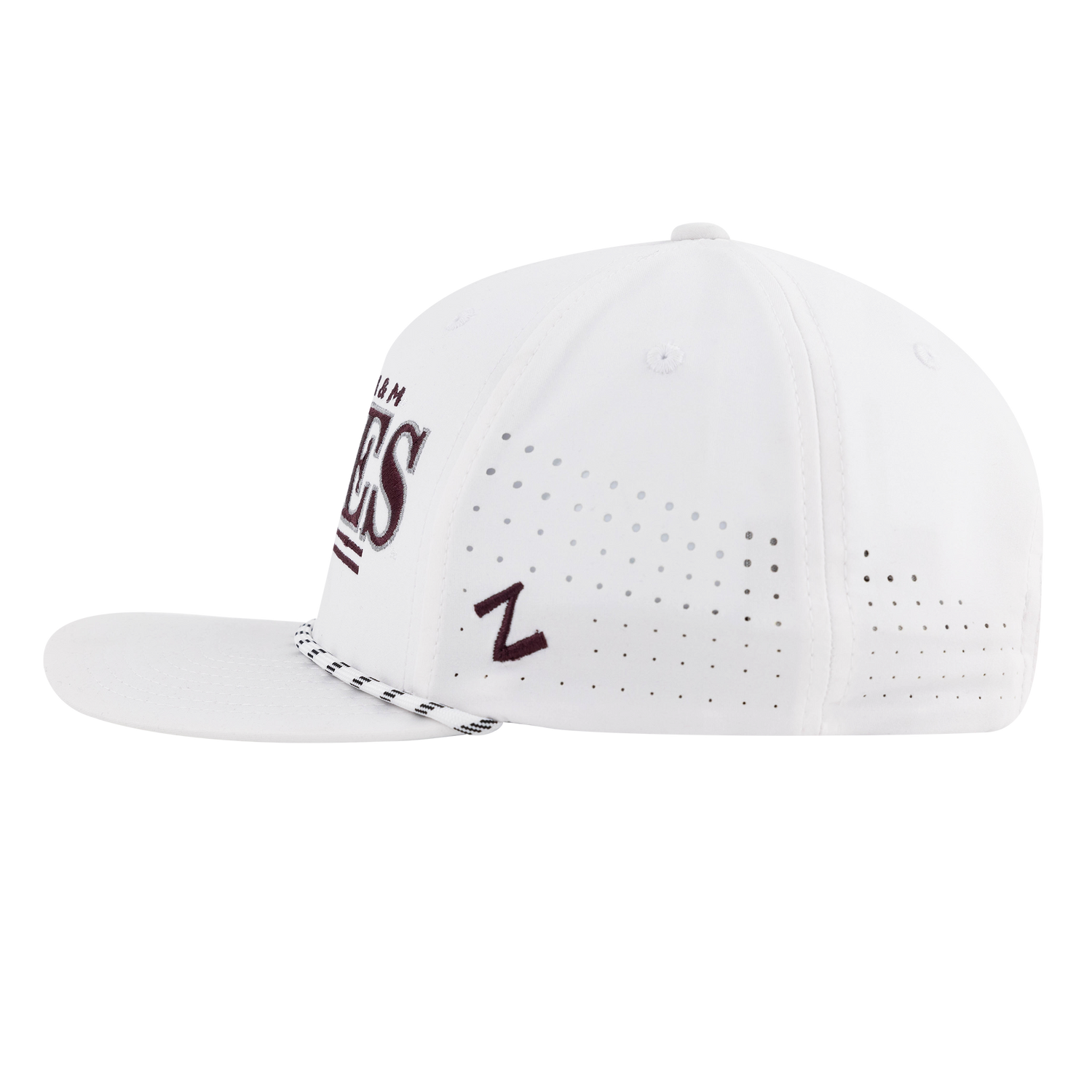 Texas A&M Zephyr Rope Snapback Hat - White