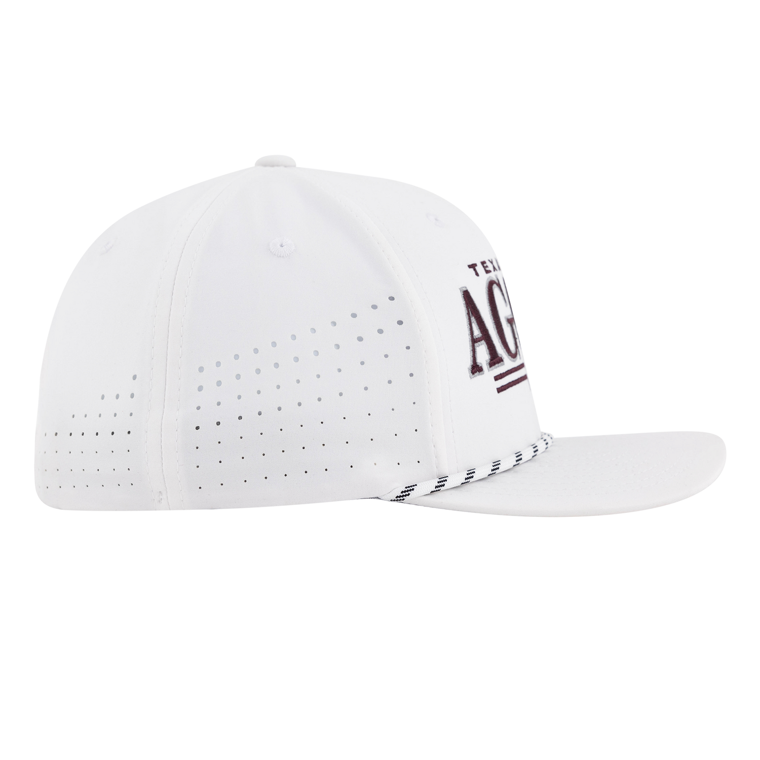 Texas A&M Zephyr Rope Snapback Hat - White