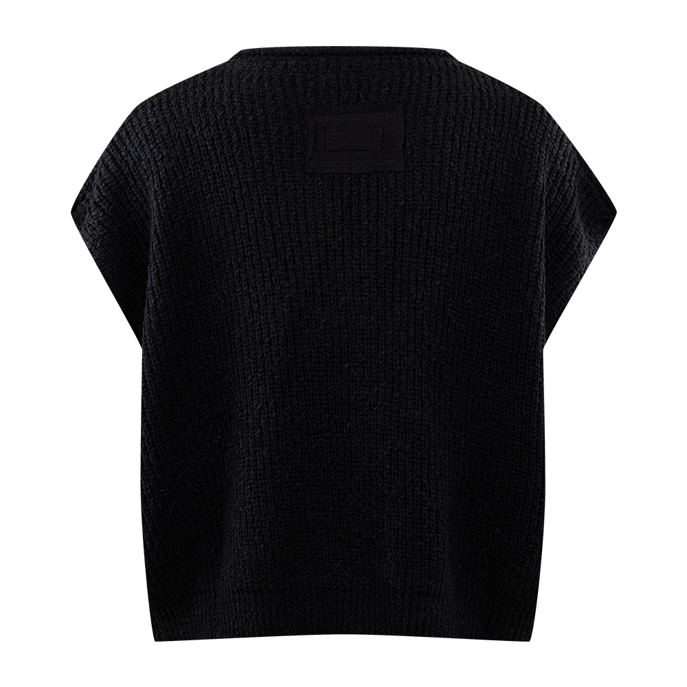Eesome Solid Cap Sleeve Knit Sweater