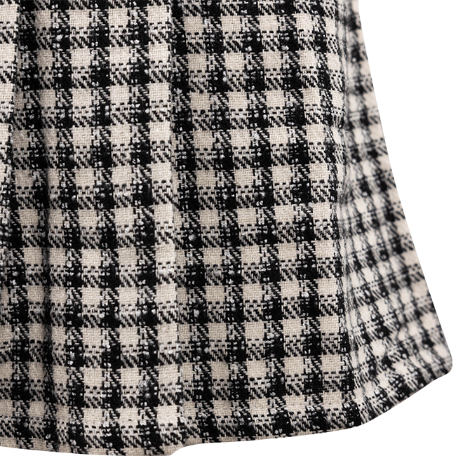 day + moon Checkered Strapless Romper Dress