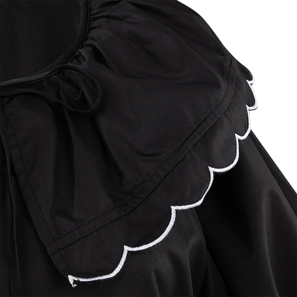 day + moon Scalloped Edge Collared Dress