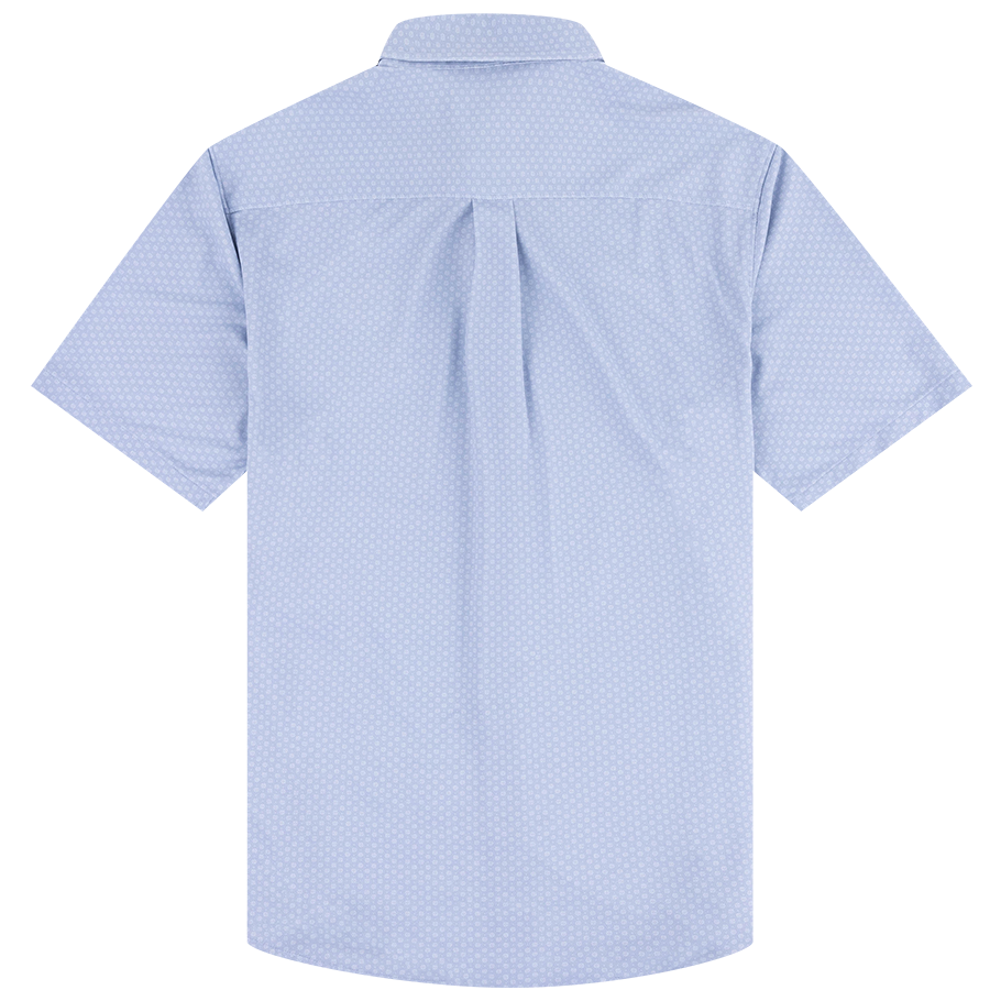 Texas A&M Johnnie-O Short Sleeve Sport Shirt - Light Blue