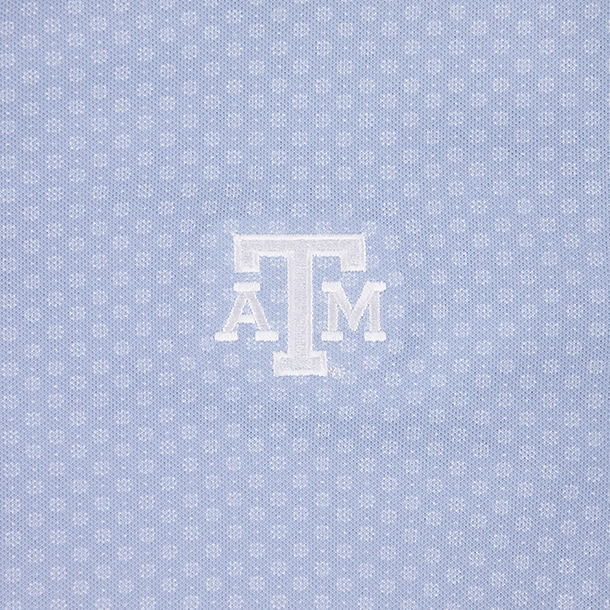 Texas A&M Johnnie-O Short Sleeve Sport Shirt - Light Blue