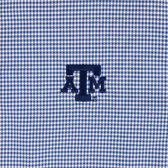 Texas A&M Mizzen and Main Gingham Button Down - Navy