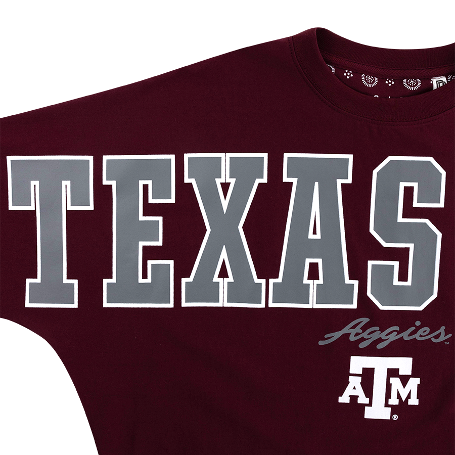 Texas A&M Pressbox Flannigan Short Sleeve Top