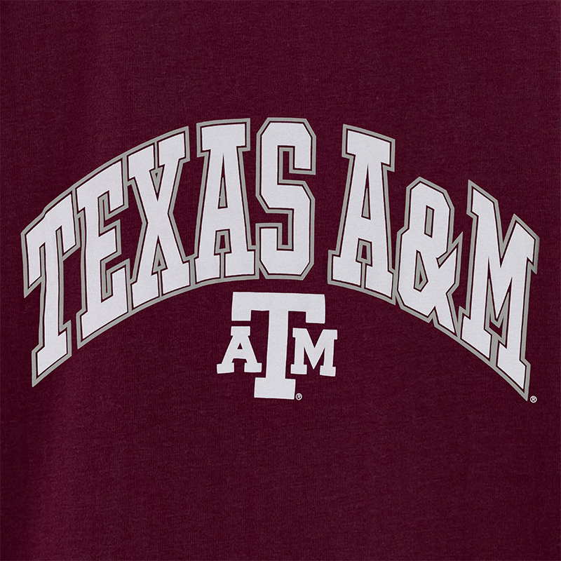 Texas A&M Pressbox Short Sleeve Top - Maroon