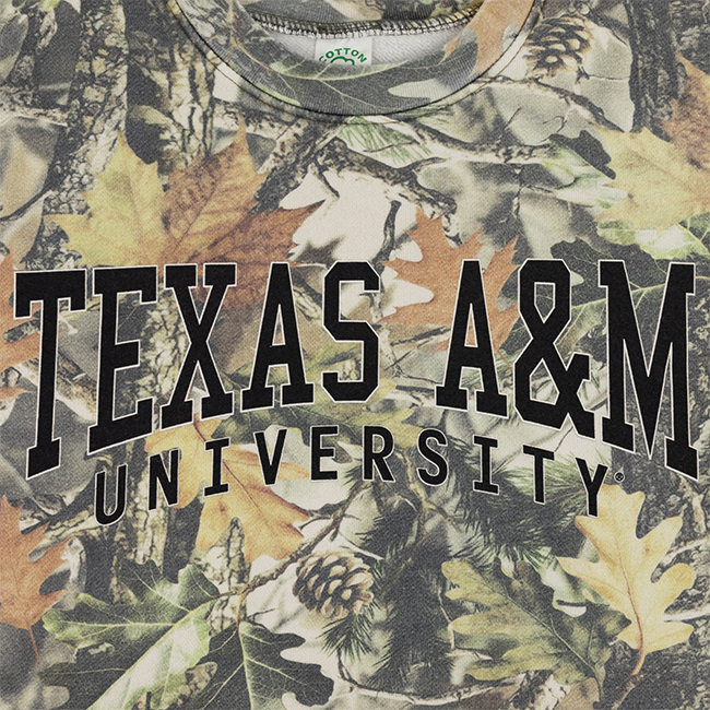Texas A&M University Camo Crewneck