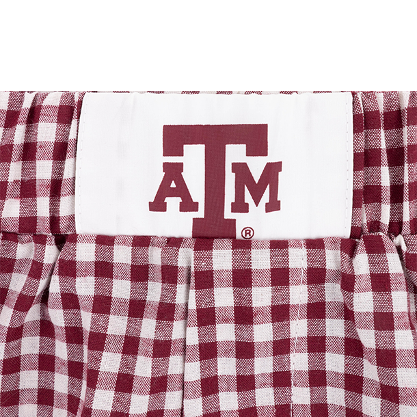 Texas A&M Hype & Vice Gingham Boxer Short - Maroon