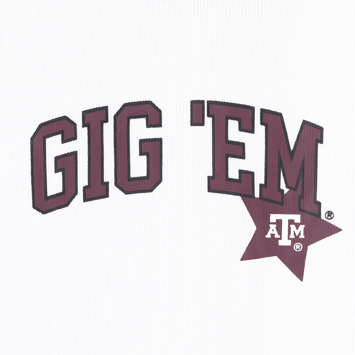 Texas A&M Hype & Vice Star Cut Off Tank - White