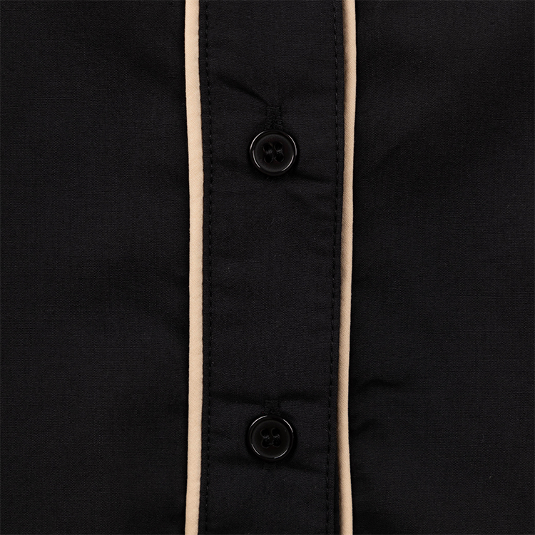 ENTRO Black V-Neck Embroidered Long Sleeve Top