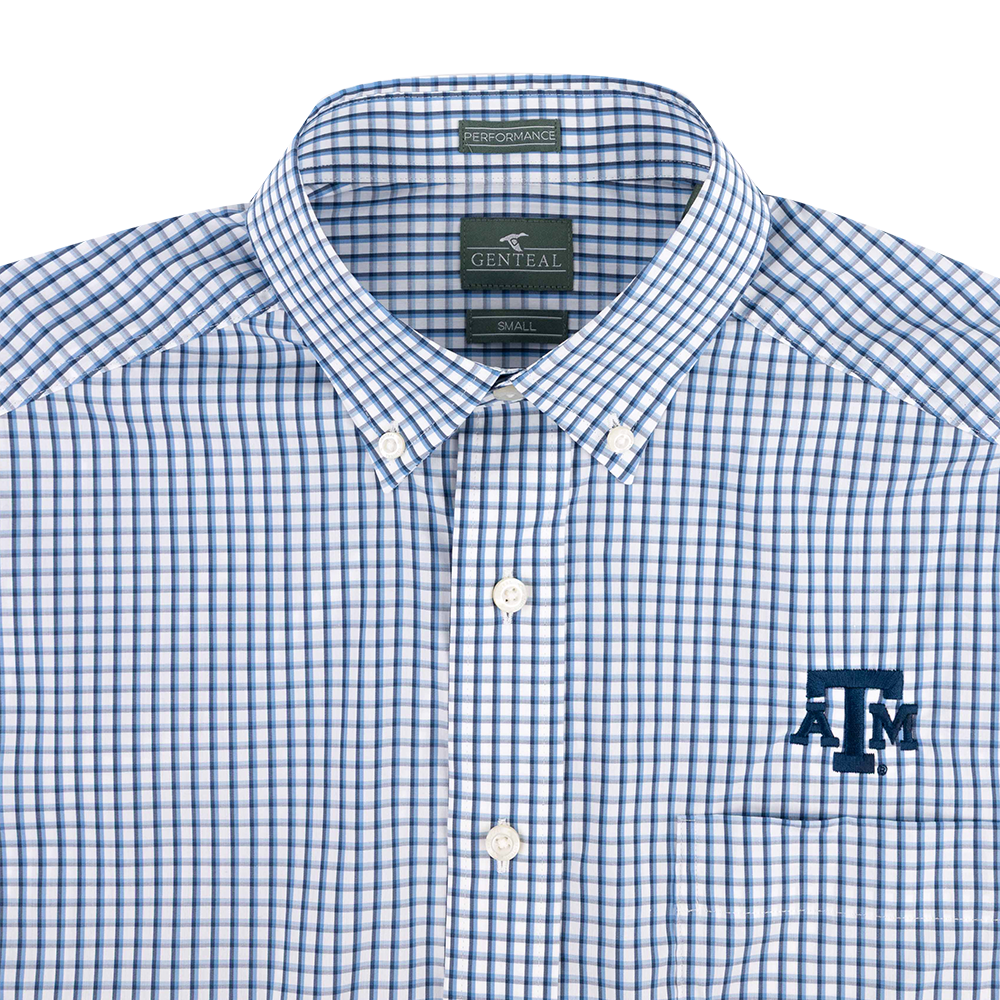 Texas A&M GenTeal Earles Button Down LS Shirt - Navy