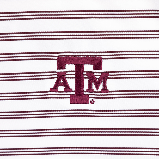 Texas A&M GenTeal Rush Striped Polo - Maroon