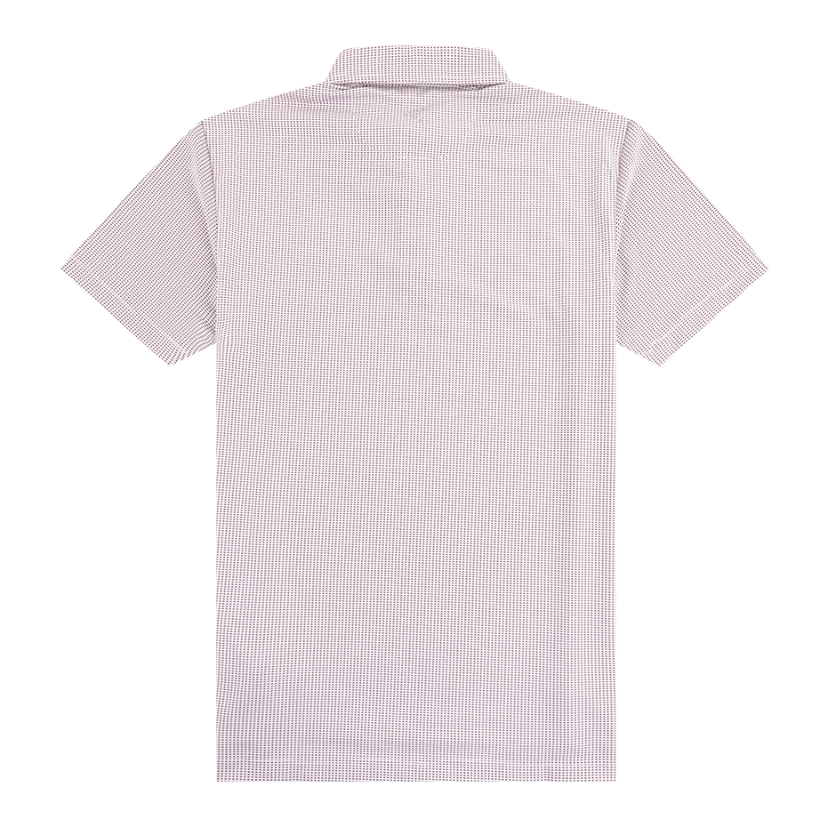 Texas A&M GenTeal Jacquard Pattern Polo - Maroon